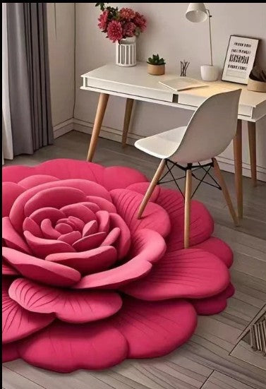 3D Floral Plush & Diatomaceous Earth Floor Mat - 60*50inch