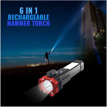 6 in 1 Rechargeable Hammer Torch (D14)