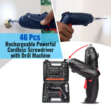 48 pcs Rechargeable Screwdreiver Drill Machine Tool kit (HT20)